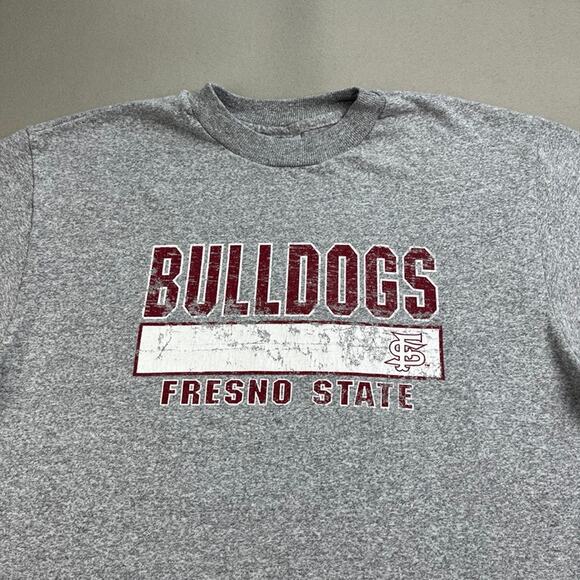 Vintage Fresno State Bulldogs T-Shirt Adult Medium Gray California University - Picture 2 of 9